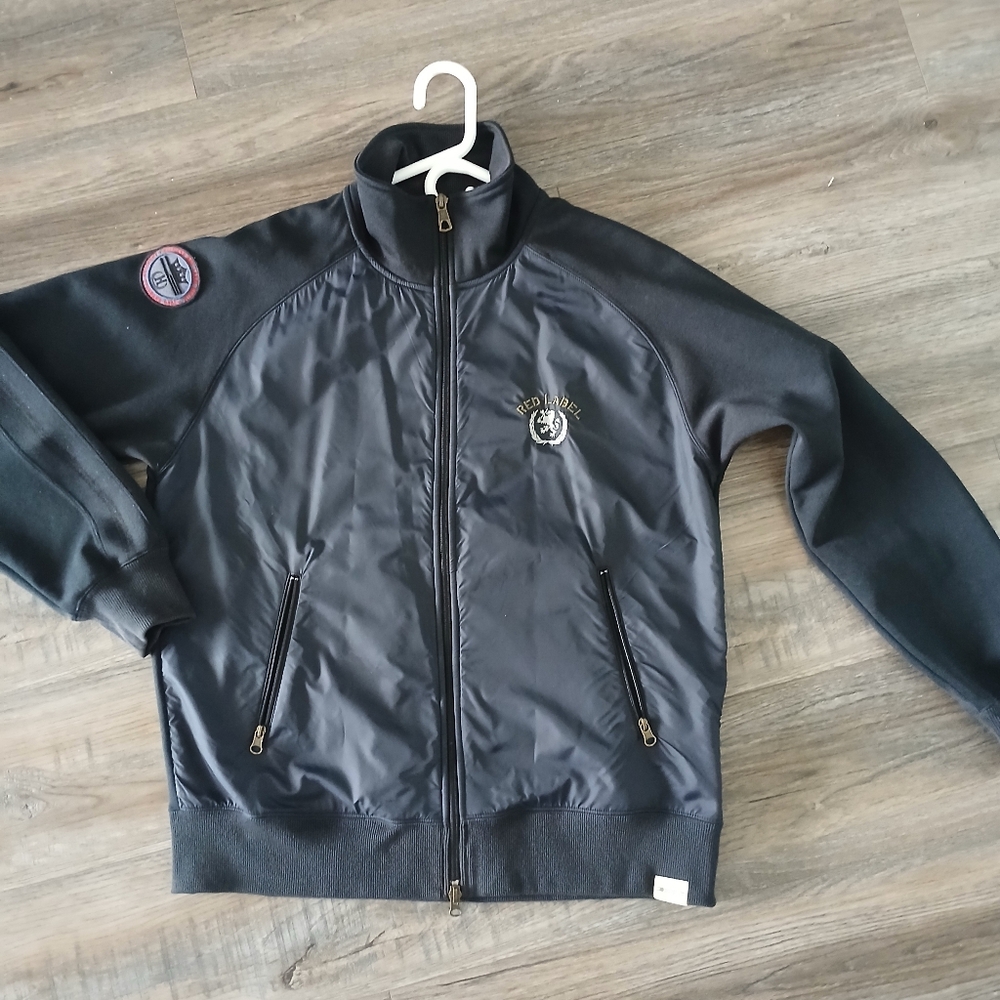 Tommy Hilfiger Red Label Y2K black bomber jacket size Medium EUC like new